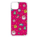 cute pink christmas pattern iPhone 14 Plus TPU UV Print Case