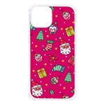 cute pink christmas pattern iPhone 13 TPU UV Print Case