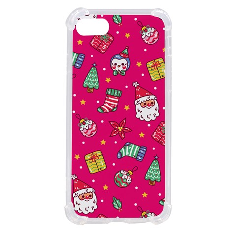 cute pink christmas pattern iPhone SE from ArtsNow.com Front