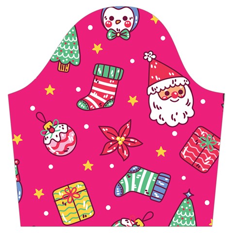 cute pink christmas pattern Trumpet Sleeve Cropped Top from ArtsNow.com Sleeve Right