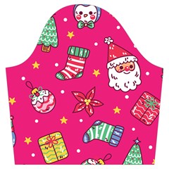 cute pink christmas pattern Trumpet Sleeve Cropped Top from ArtsNow.com Sleeve Left