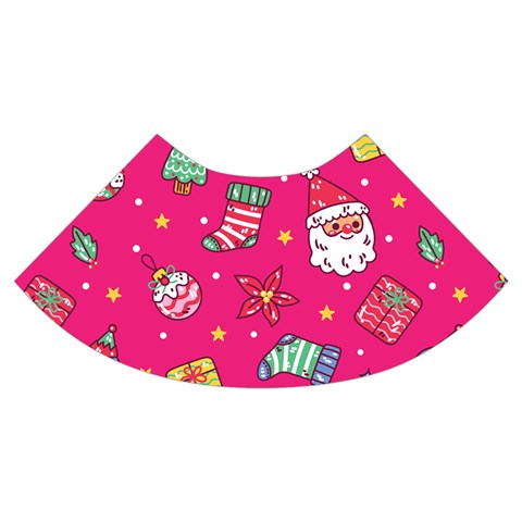 cute pink christmas pattern Trumpet Sleeve Cropped Top from ArtsNow.com Cuff Left