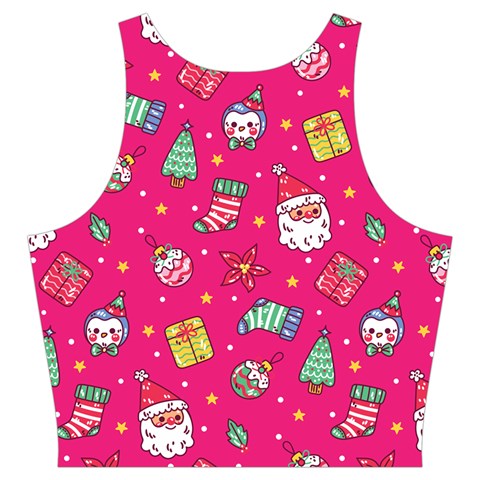 cute pink christmas pattern Cut Out Top from ArtsNow.com Back