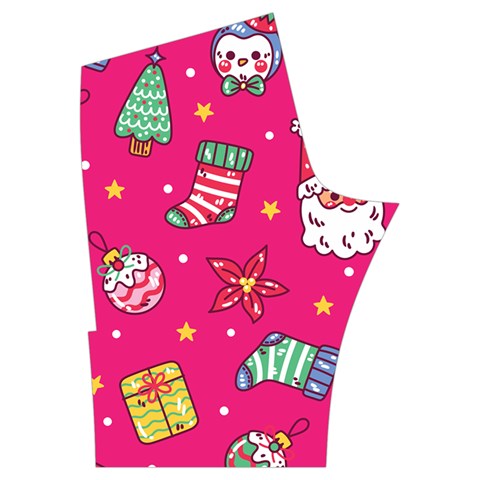 cute pink christmas pattern Men s Side Zip Front Pouch Ski And Snowboard Bib Pants	 from ArtsNow.com Back Left