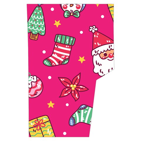 cute pink christmas pattern Men s Side Zip Front Pouch Ski And Snowboard Bib Pants	 from ArtsNow.com Back Left Centre