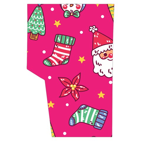 cute pink christmas pattern Men s Side Zip Front Pouch Ski And Snowboard Bib Pants	 from ArtsNow.com Back Right Center