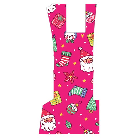 cute pink christmas pattern Men s Side Zip Front Pouch Ski And Snowboard Bib Pants	 from ArtsNow.com Front Bottom Left