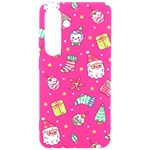 cute pink christmas pattern Samsung Galaxy S24 6.2 Inch Black TPU UV Case