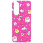 cute pink christmas pattern Samsung Galaxy S24 Plus 6.7 Inch Black TPU UV Case