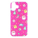 cute pink christmas pattern iPhone 16 Plus Black UV Print PC Hardshell Case