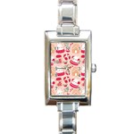 cute christmas cartoon Rectangle Italian Charm Watch