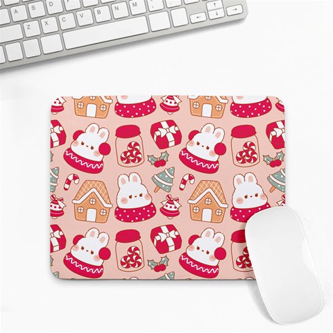 cute christmas cartoon Small Mousepad from ArtsNow.com Front