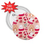 cute christmas cartoon 2.25  Buttons (100 pack) 