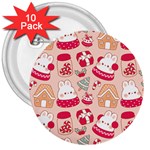 cute christmas cartoon 3  Buttons (10 pack) 