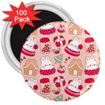 cute christmas cartoon 3  Magnets (100 pack)