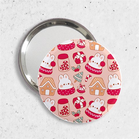 cute christmas cartoon 2.25  Handbag Mirrors from ArtsNow.com Front