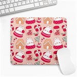 cute christmas cartoon Large Mousepad