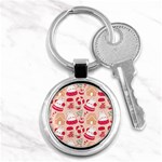 cute christmas cartoon Key Chain (Round)