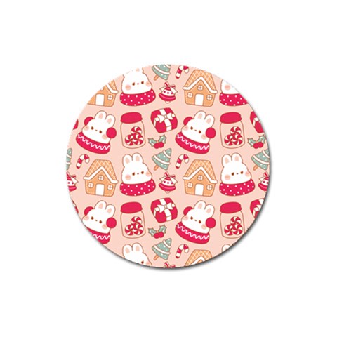 cute christmas cartoon Magnet 3  (Round) from ArtsNow.com Front