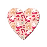 cute christmas cartoon Heart Magnet