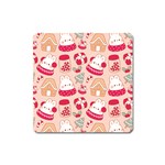 cute christmas cartoon Square Magnet