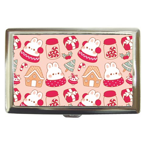 cute christmas cartoon Cigarette Money Case from ArtsNow.com Front