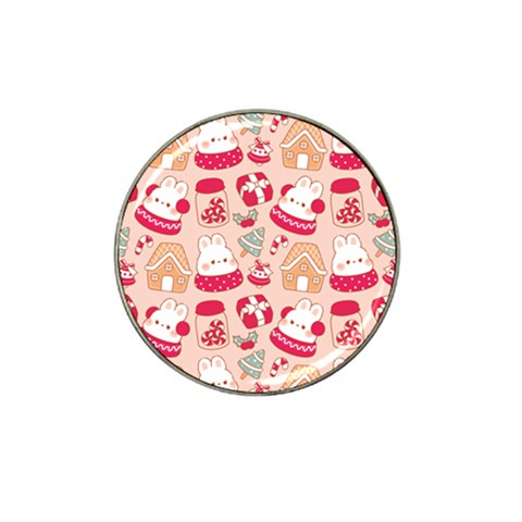 cute christmas cartoon Hat Clip Ball Marker from ArtsNow.com Front