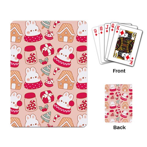 cute christmas cartoon Playing Cards Single Design (Rectangle) from ArtsNow.com Back