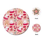 cute christmas cartoon Playing Cards Single Design (Round)