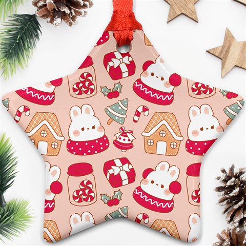 cute christmas cartoon Star Ornament (Two Sides) from ArtsNow.com Front