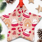 cute christmas cartoon Star Ornament (Two Sides)