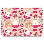 cute christmas cartoon Large Doormat