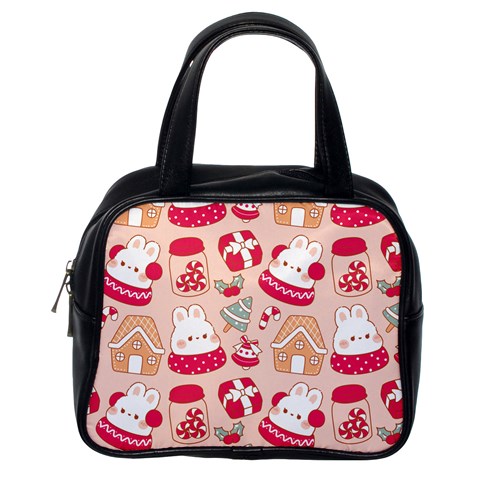 cute christmas cartoon Classic Handbag (One Side) from ArtsNow.com Front