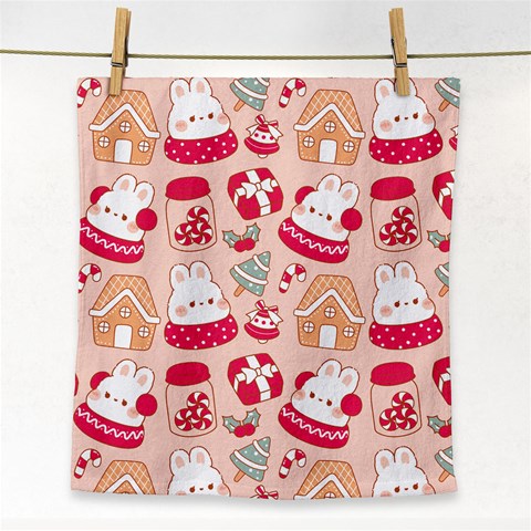 cute christmas cartoon Face Towel from ArtsNow.com Front