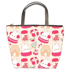 cute christmas cartoon Bucket Bag from ArtsNow.com Front