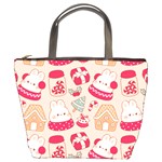 cute christmas cartoon Bucket Bag