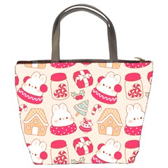 cute christmas cartoon Bucket Bag from ArtsNow.com Back