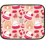 cute christmas cartoon Fleece Blanket (Mini)