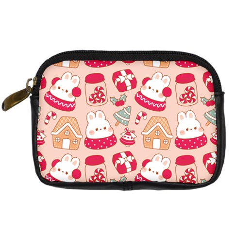 cute christmas cartoon Digital Camera Leather Case from ArtsNow.com Front