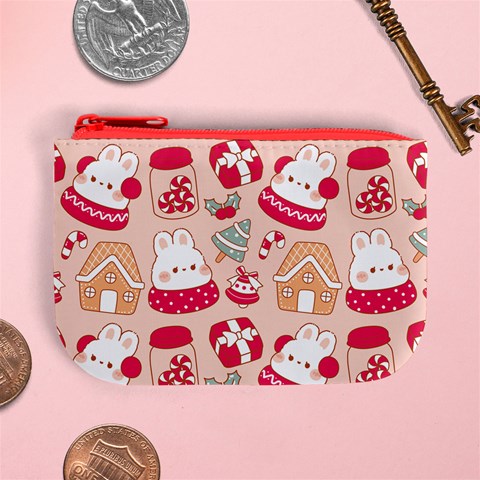 cute christmas cartoon Mini Coin Purse from ArtsNow.com Front