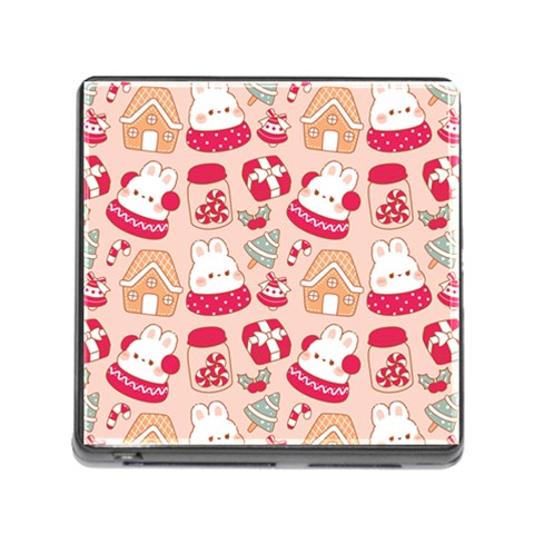 cute christmas cartoon Memory Card Reader (Square 5 Slot) from ArtsNow.com Front