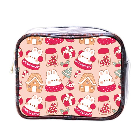 cute christmas cartoon Mini Toiletries Bag (One Side) from ArtsNow.com Front