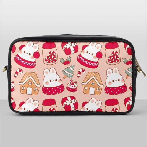 cute christmas cartoon Toiletries Bag (One Side) from ArtsNow.com Front