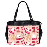 cute christmas cartoon Oversize Office Handbag (2 Sides)