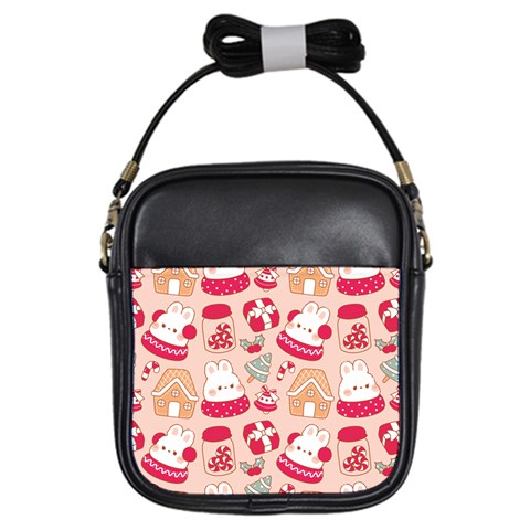 cute christmas cartoon Girls Sling Bag from ArtsNow.com Front