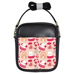 cute christmas cartoon Girls Sling Bag