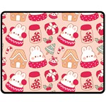 cute christmas cartoon Fleece Blanket (Medium)