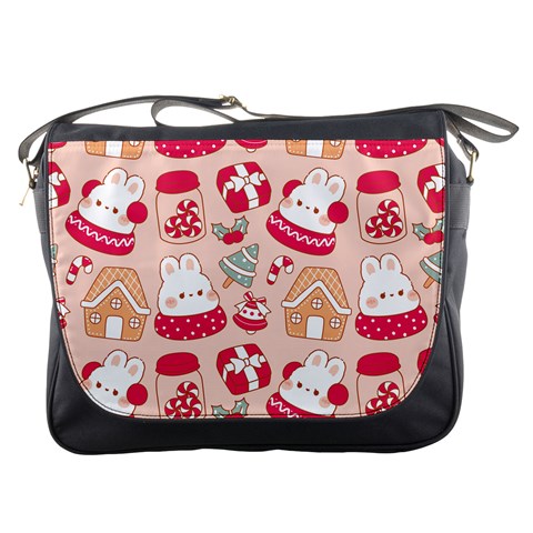 cute christmas cartoon Messenger Bag from ArtsNow.com Front