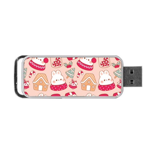 cute christmas cartoon Portable USB Flash (One Side) from ArtsNow.com Front