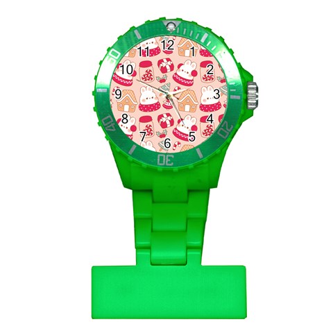 cute christmas cartoon Plastic Nurses Watch from ArtsNow.com Front